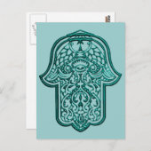 Carte Postale Henna Hand of Hamsa (Devant / Derrière)