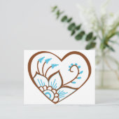 Carte Postale Henna Heart Blue (Debout devant)