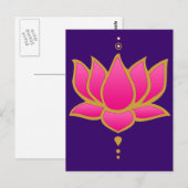Carte postale Henna Lotus Pink (Devant / Derrière)