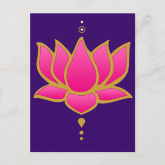 Carte postale Henna Lotus Pink