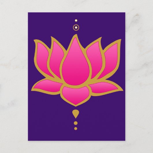 Carte postale Henna Lotus Pink (Devant)