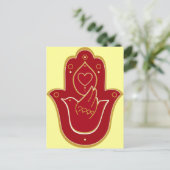 Carte Postale Henna Paix et Amour Hamsa (Debout devant)