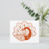 Carte Postale Henna paon (Debout devant)