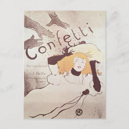 Carte Postale Henri de Toulouse-Lautrec | Confetti, 1893 (Devant)