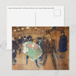 Carte Postale Henri de Toulouse-Lautrec - Danse au Rouge