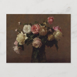 Carte Postale Henri Fantin-Latour- Bouquet de Roses