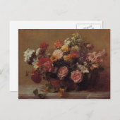 Carte Postale Henri Fantin-Latour - Fleurs (Devant / Derrière)