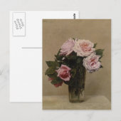 Carte Postale Henri Fantin-Latour - Rose (Devant / Derrière)