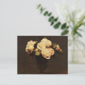 Carte Postale Henri Fantin-Latour - Roses Blanches (Debout devant)