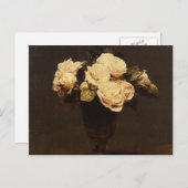 Carte Postale Henri Fantin-Latour - Roses Blanches (Devant / Derrière)