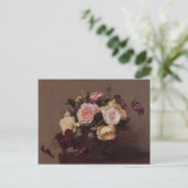 Carte Postale Henri Fantin-Latour - Roses et Clematis (Debout devant)