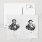 Carte Postale Henri Montan Berton et François Adrien (Devant / Derrière)