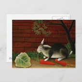 Carte Postale Henri Rousseau art : Rabbit (Devant / Derrière)