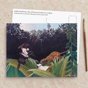 Carte Postale Henri Rousseau - Éclaireurs attaqués par un tigre
