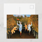 Carte Postale Henri Rousseau - Joueurs De Football, (Devant / Derrière)