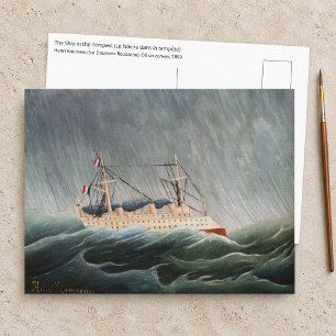 Carte Postale Henri Rousseau - Le Navire dans la Tempête