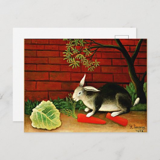 Carte Postale Henri Rousseau, Rabbit, (Devant / Derrière)