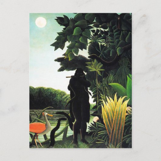 Carte postale Henri Rousseau Snake Charmer (Devant)