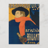 Carte Postale Henri Toulouse Lautrec - Aristide Bruant (Devant)