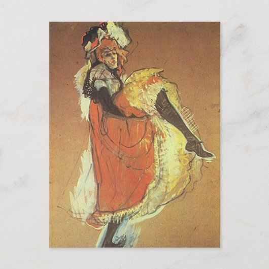 Carte Postale Henri Toulouse Lautrec - Jane Arvil Dancing (Devant)