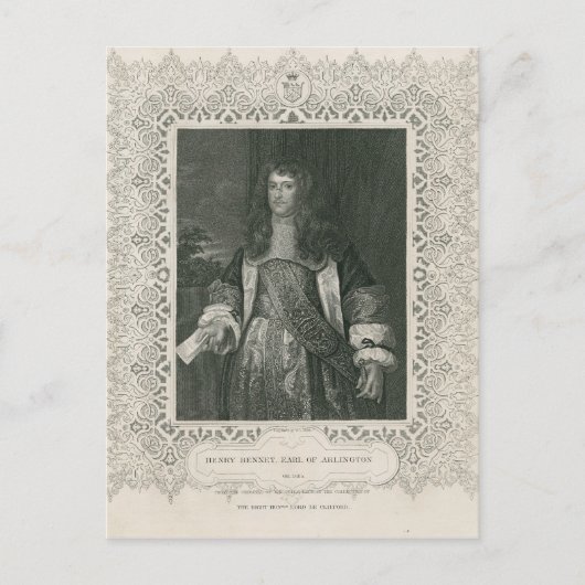 Carte Postale Henry Bennet, 1er comte d'Arlington (Devant)