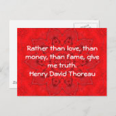 Carte Postale Henry David Thoreau (Devant / Derrière)