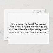 Carte Postale HENRY/ÉTATS-UNIS 361 É.-U. 98 1959 4e amendement (Devant / Derrière)