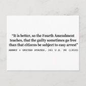 Carte Postale HENRY/ÉTATS-UNIS 361 É.-U. 98 1959 4e amendement (Devant)