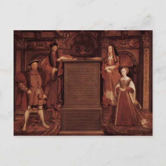 Carte Postale Henry VII&VIII, Elisabeth, Jane par Hans Holbein (Devant)
