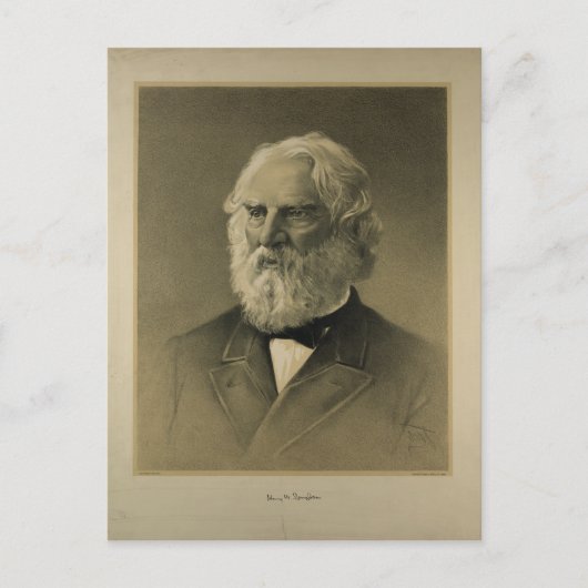 Carte Postale Henry Wadsworth Longfellow Portrait (1888) (Devant)