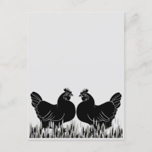 Carte Postale Hens~Silhouette