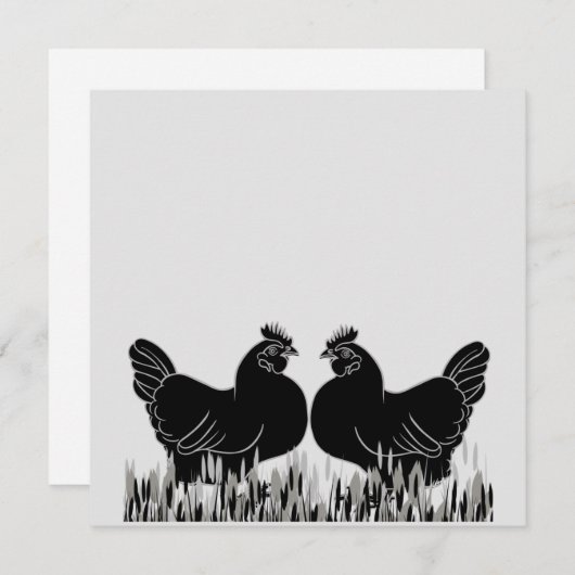 Carte postale Hens~Silhouette (Devant / Derrière)