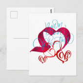 CARTE POSTALE HEPPY VALENTINES (Devant / Derrière)