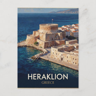 Carte Postale Héraklion Grèce Port Vénitien Voyage