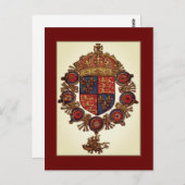 Carte Postale Heraldry avec couronne (Devant / Derrière)