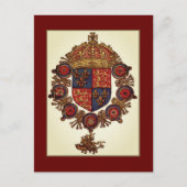 Carte Postale Heraldry avec couronne (Devant)
