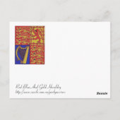 Carte Postale Heraldry Avec Harpe Et Lion (Dos)