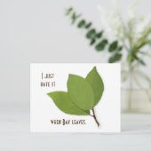 Carte Postale Herb Pun, i Hate It When Bay Leaves (Debout devant)