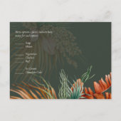 Carte Postale Herbe de la Pampa Tropicale Mariage en Terre Cuite (Dos)