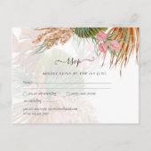 Carte Postale Herbe de la Pampa Tropicale Mariage en Terre Cuite (Devant)