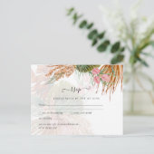 Carte Postale Herbe de la Pampa Tropicale Mariage en Terre Cuite (Debout devant)