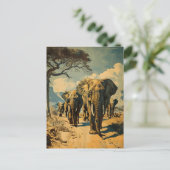 Carte Postale Herbe d'éléphants Vintage (Debout devant)