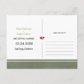 Carte Postale Herbe des pampas, feuilles de palmier vertes Enreg (Dos)