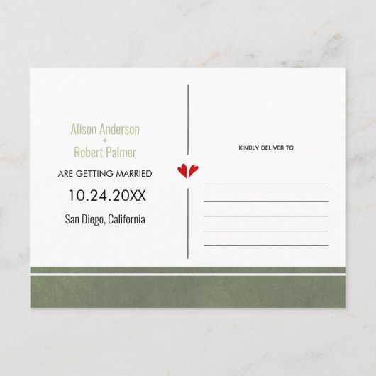 Carte Postale Herbe des pampas, feuilles de palmier vertes Enreg (Dos)