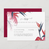 Carte Postale Herbe des Pampas Tropicale Mariage Marine Baie (Devant / Derrière)