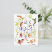 Carte Postale Herbe médicinale Echinacea ail Pavot (Debout devant)