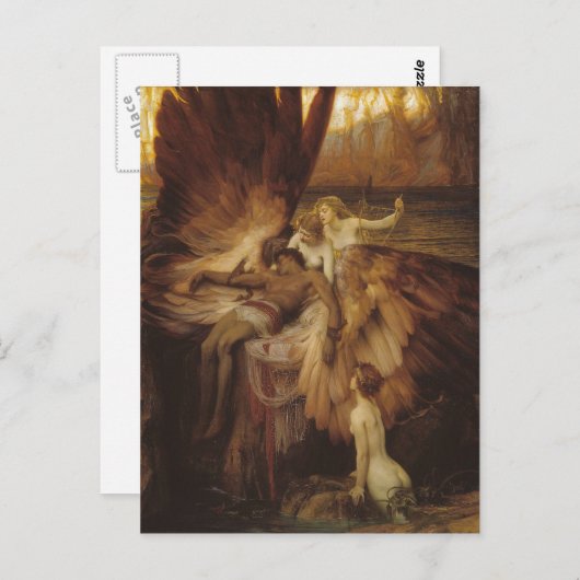 Carte Postale Herbert Draper - La complainte D'Icarus (Devant / Derrière)