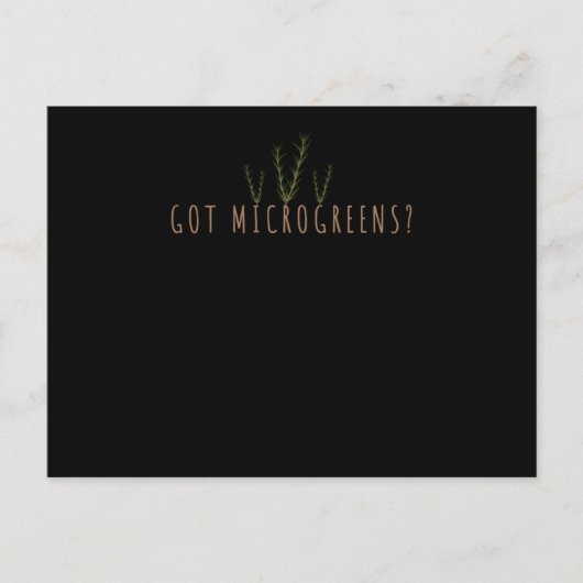 Carte Postale Herbes de jardin Micro Greens (Devant)