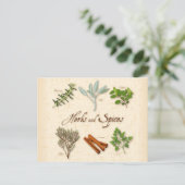 Carte postale Herbes et épices (Debout devant)