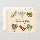 Carte postale Herbes et épices (Devant / Derrière)